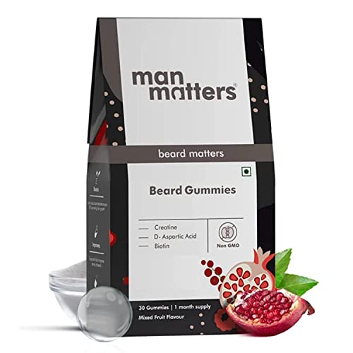 Beard Gummies | Thicken Beard, Stimulates Follicles, 30 Count