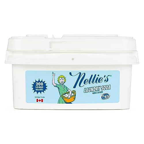 Nellie's Laundry Soda - Concentrated Laundry Detergent Powder - 200 Loads - Gentle on Skin and Environment - Fragrance-Free