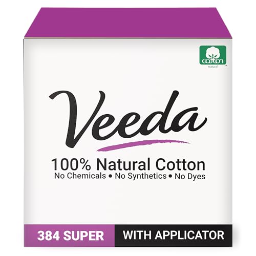 Tampons | 100% Natural Cotton, Super Absorbency, 384 Count