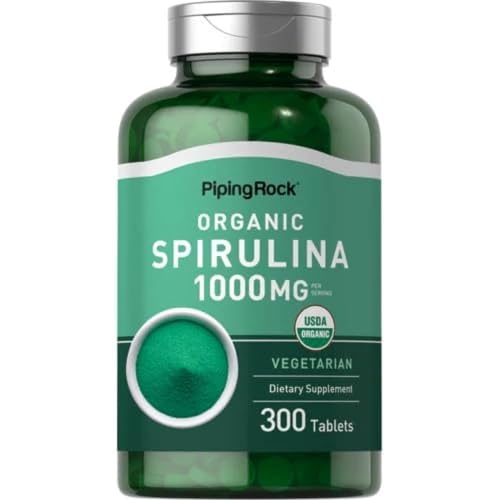 Spirulina Tablets | 1000 mg, 300 Count, Vegetarian, Non-GMO, Gluten Free