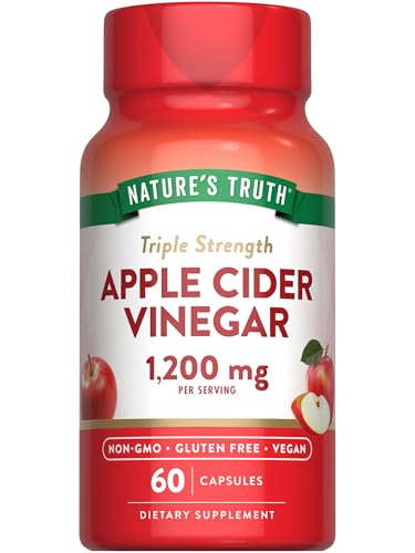 Apple Cider Vinegar Capsules | 1200mg, 60 Veggie Pills, Extra Strength