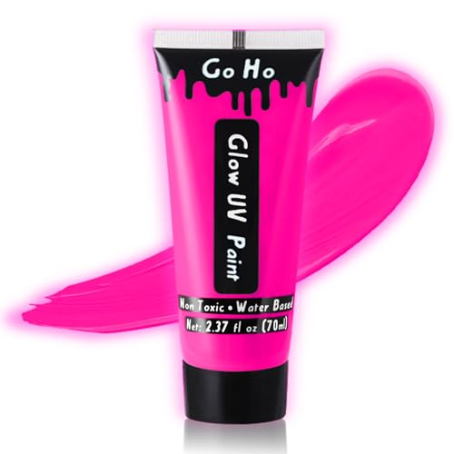 Body Paint | Washable, UV Reactive, 2.37 oz, Fluorescent Pink