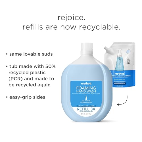 Foaming Hand Soap Refill | Sea Minerals, Recyclable Bottle, Biodegradable Formula, 28 oz, Pack of 1