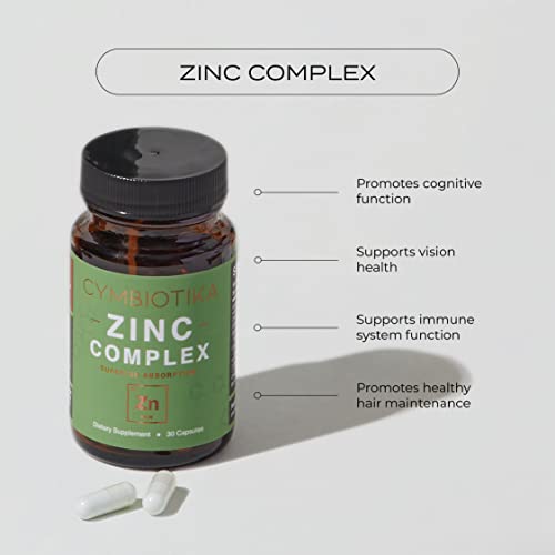 Zinc Supplement | High Absorption, Immune System Booster, 30 Capsules