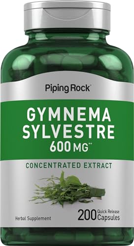 Gymnema Sylvestre Supplement | 600 mg, 200 Capsules, Non-GMO, Gluten Free