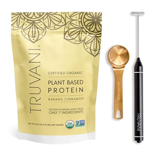 Protein Powder | Vegan, Banana Cinnamon Flavor, 20g Protein, Includes Frother & Scoop