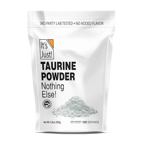 Taurine Powder | 250g Bulk, Unflavored, 125 Servings