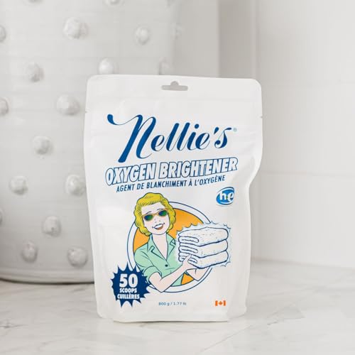 Nellie's 400 Load Laundry Bundle: Sustainable Laundry & Dishwasher Kit - Chemical-Free, Zero Waste - Includes 400 Loads Laundry Soda, 50 Loads Oxygen Brightener, and 50 Loads Dishwasher Powder