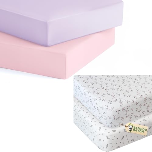 Crib Sheets | Standard Size, Soft Cotton, Girl Design