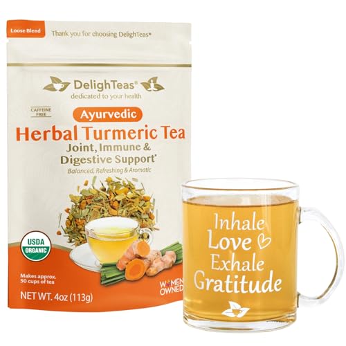 Organic Turmeric Ginger Tea | Ayurvedic Loose Leaf, Immune & Digestive Support