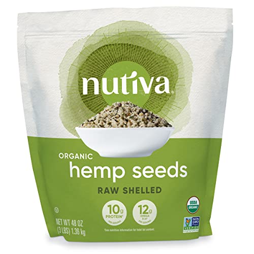 Hemp Seeds | 3 Pound, USDA Organic, Non-GMO, Vegan, Gluten-Free