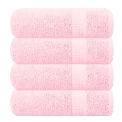 Bath Towel Set | 4-Pack 100% Cotton Ultra, Soft Highly Absorbent