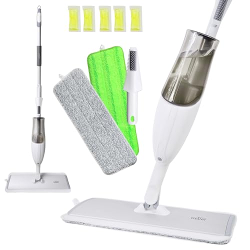 Spray Mop | 360° Rotatable Head, Reusable Microfiber Pad, Refillable, All Floor Types