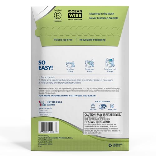 Laundry Detergent Sheets | Heavy Duty, Up to 128 Loads, Fragrance Free, Eco-Friendly