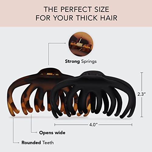 Hair Clips | Large Claw Clips, 2 Pack, Suitable for Thick and Thin Hair