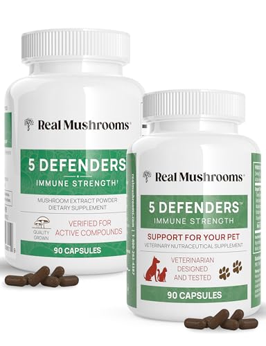 Mushroom Capsules | Immune Support, 90 Count for Humans & Pets