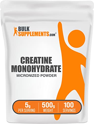 Creatine Monohydrate Powder | Unflavored, Gluten Free, 500g (1.1 lbs)