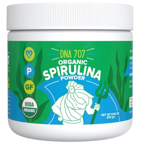 Spirulina Powder | Organic, Non-GMO, 8.82 oz (250g), 83 Servings