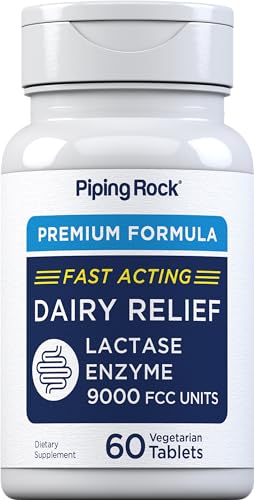 Lactase Enzyme Tablets | Fast Acting, 60 Count, Vegetarian, Non-GMO, Gluten Free