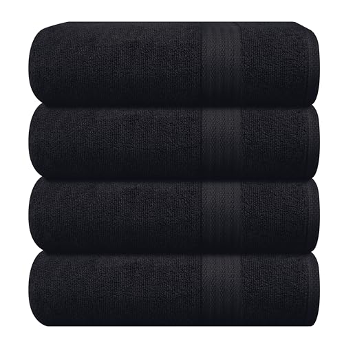 Bath Towel Set | 4 Pack, 100% Cotton, Ultra Soft, Highly Absorbent.