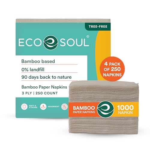 Bamboo Paper Napkin | 100% Compostable, 250 Count