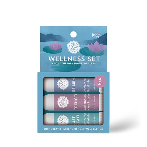 Aromatherapy Nasal Inhaler Sticks | All-Natural Essential Oil Blends, 3 Pack