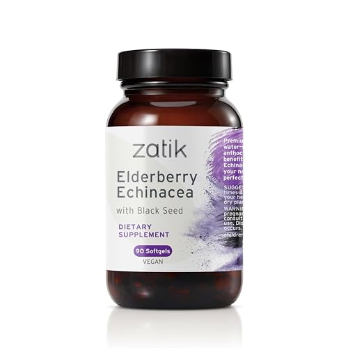 Immune Support Supplement | Elderberry, Echinacea, 90 Vegan Softgels