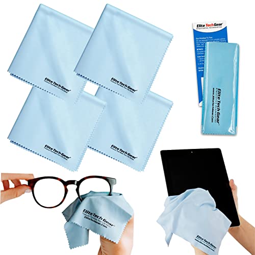 Microfiber Cleaning Cloths | 4-Pack, 12" x 12", Washable and Durable