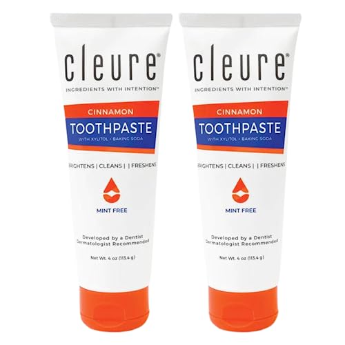 Toothpaste | Cinnamon Flavor, SLS Free, 4 oz Tube, Pack of 2