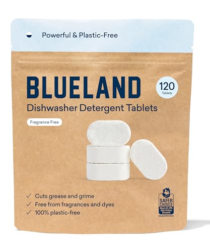 Dishwasher Detergent Tablets | Plastic-Free, 120 Count, Unscented