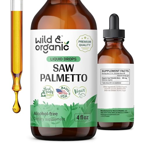 Saw Palmetto Liquid Extract | Organic, Vegan, Alcohol-Free - 4 fl oz