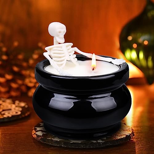 Candle | Skeleton Design, Gothic Vintage, Halloween Decor