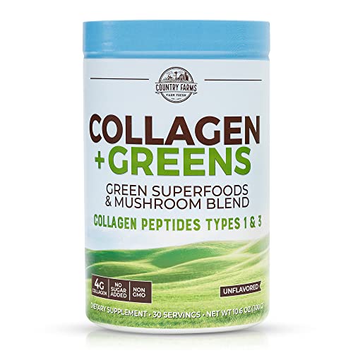 Collagen Peptides Powder | Type I & III, Dairy/Gluten/Sugar Free, 10.6 oz, 30 Servings