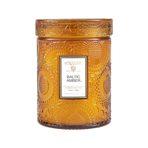 Candle | Baltic Amber, 5.5 oz, 50 Hour Burn Time, All Natural Coconut Wax