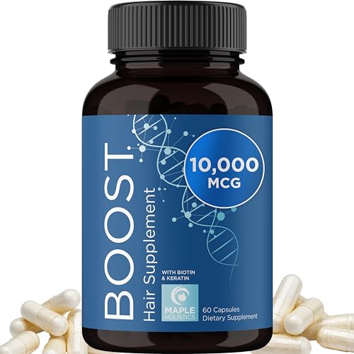 Hair Growth Supplement | 10000mcg Biotin, Collagen, DHT Blocker, 1 Month Supply