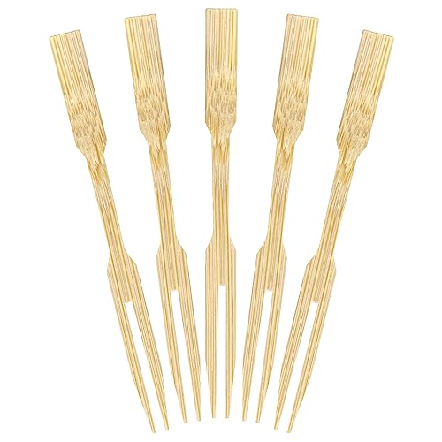 Bamboo Cocktail Tasting Forks | 3.5", 100 Pieces, Party Supplies