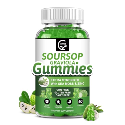 Soursop Gummies | 2200mg Extra Strength, Vegan, 60 Count