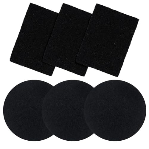 Compost Bin Filters | 6 Pack, 6.75" & 5" Sizes, Activated Carbon