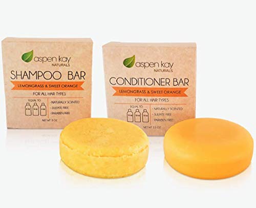 Shampoo & Conditioner Set | Solid Bars, Organic Ingredients, 3 oz & 2.3 oz