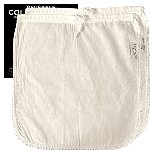 Coffee Bag | 2-Pack, Organic Cotton, Reusable Filter for Cold Brew