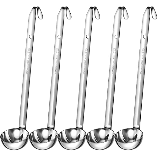 Soup Ladles | Stainless Steel, Long Handle, 5 Pcs, 3 oz