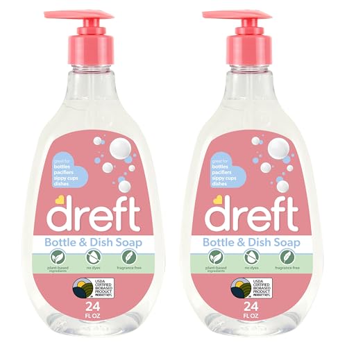 Dish Soap | Removes Milk Film & Odor, Plant Based, Travel Size, 24 Fl Oz (Pack of 2)