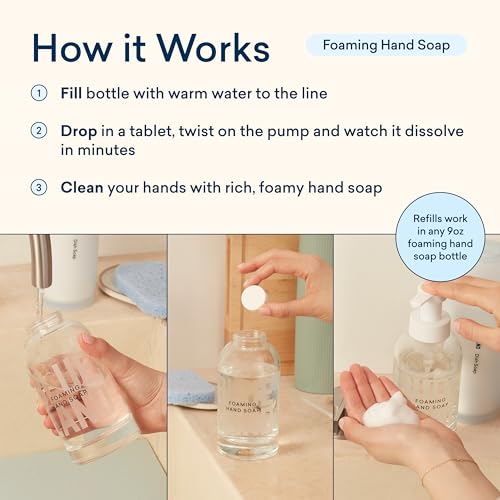 Foaming Hand Soap Refills | 10 Pack Tablets, Fragrance Free, Eco Friendly