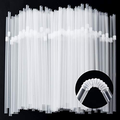 Drinking Straws | 500 Pack, Flexible, 7.75" Length