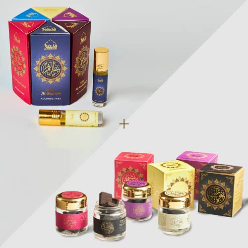 Incense & Fragrance Set | 4 Jars (40g each), 6 Bottles (6ml each)