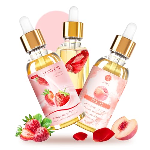 Feminine Oil | Organic Moisturizer, pH Balance, Strawberry Scent, 3 Pack