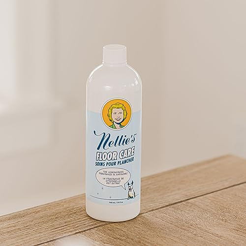 Nellie's Floor Care - Plant-Based Cleaner for Hardwood, Tile, Ceramic, and More - Removes Household Dirt and Odors - Refreshing Lemongrass Scent (25 fl oz) - Planet Friendly Cleaning Solution