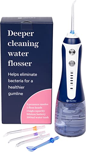 Water Flosser | 5 Pressure Modes, 5 Floss Heads, 300 mL Tank