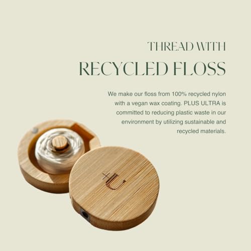 Dental Floss | Refillable Bamboo Case, Mint Flavor