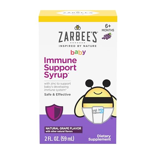 Baby & Toddler Immune Support | Natural Grape Flavor, 2oz, Includes Dosing Syringe